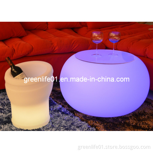 LED Light up Coffee Table with 16color Changing, Battery LED Furniture
